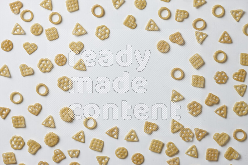 Snacks on white background