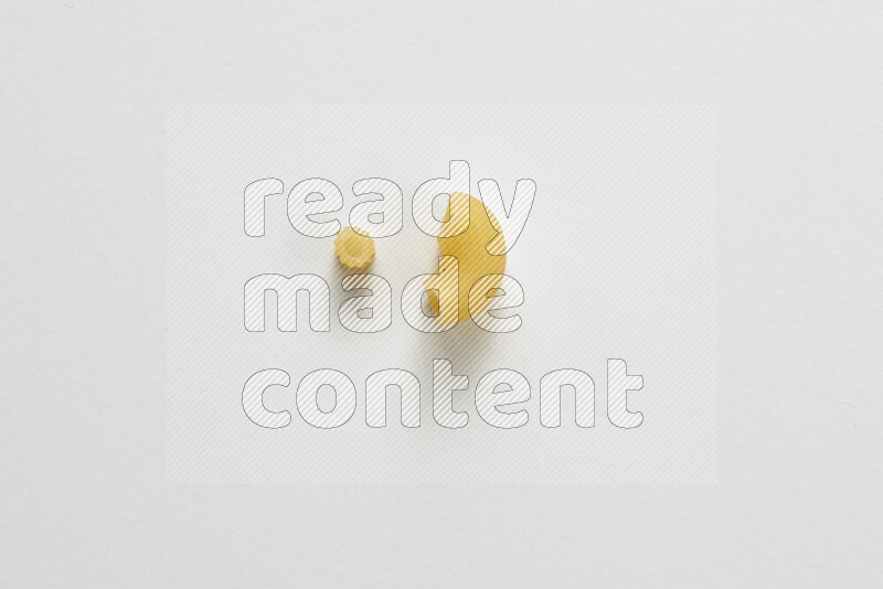 Different pasta types on white background