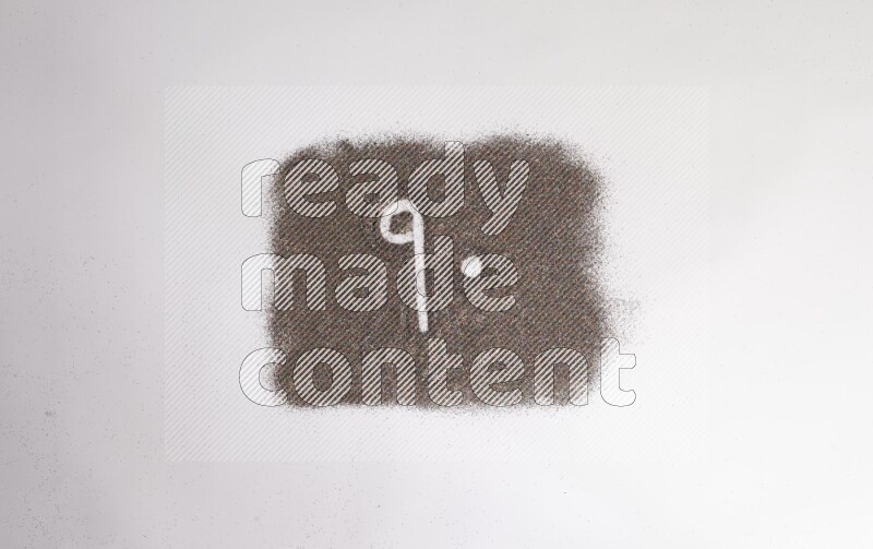 Arabic numbers written with glitter on white background