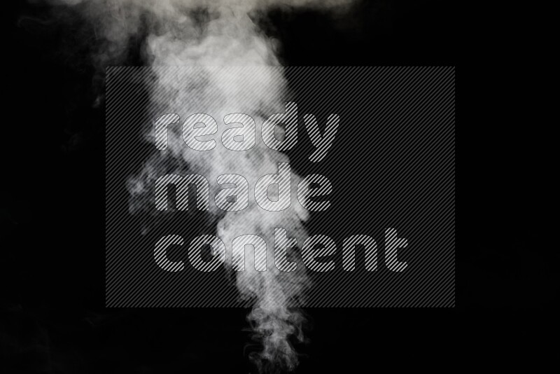 irregular white smoke on black background.