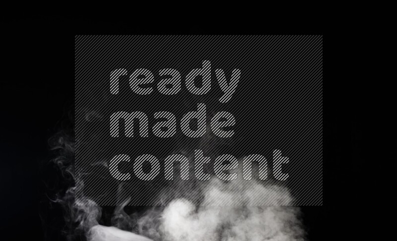 irregular white smoke on black background.