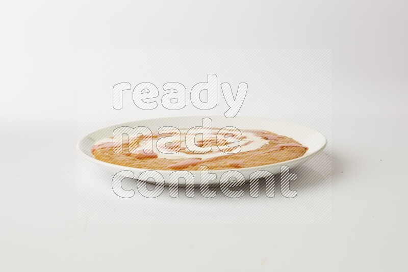 Gulaba fava bean in a white plate direct on a white background