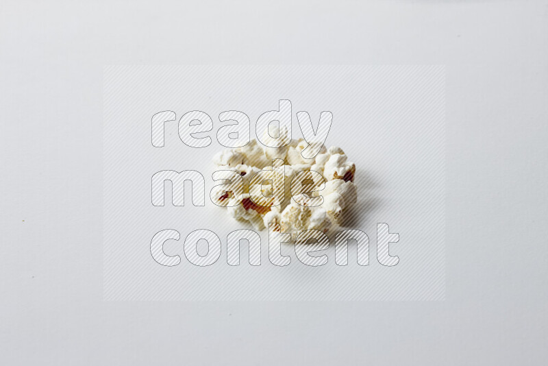 Popcorn snacks on white background
