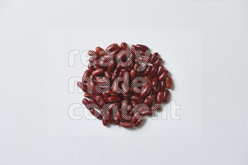 Red kidney beans on white background