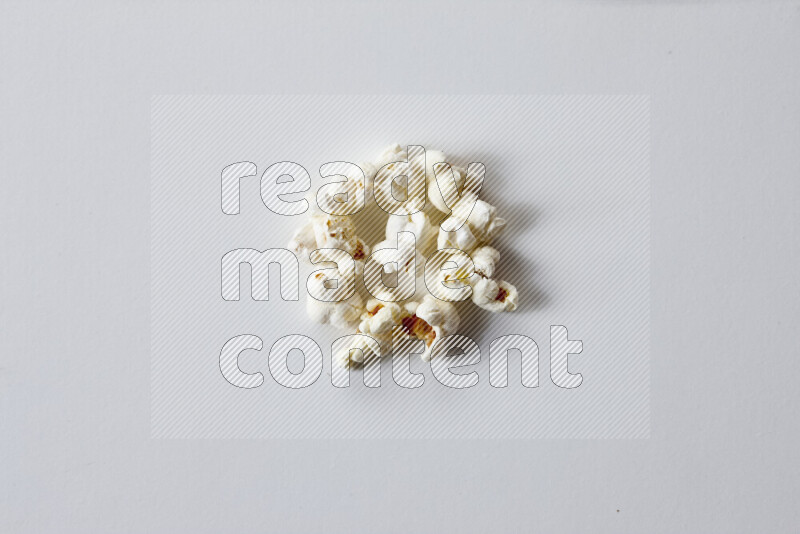 Popcorn snacks on white background