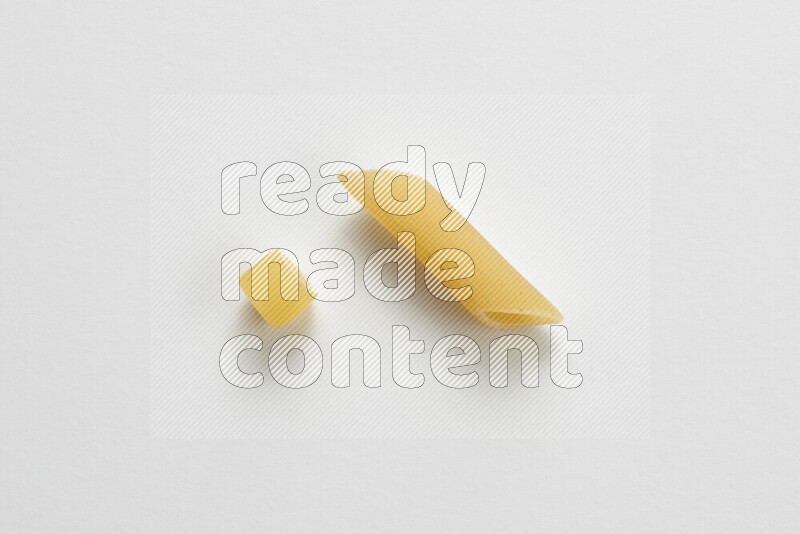 Different pasta types on white background