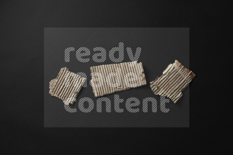 Cardboard on black background