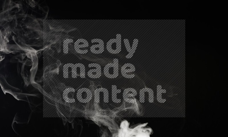 irregular white smoke on black background.