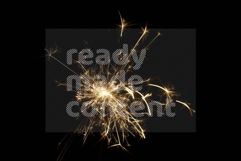 Sparkler candle isolated on black background