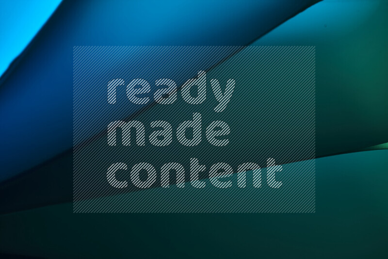 An abstract art piece displaying smooth curves in cold gradients created by colored light