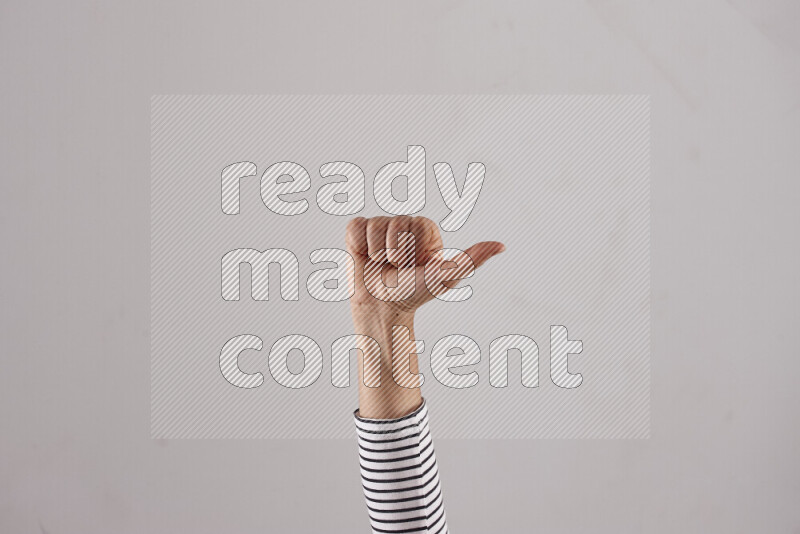 Woman hands gesturing sign language