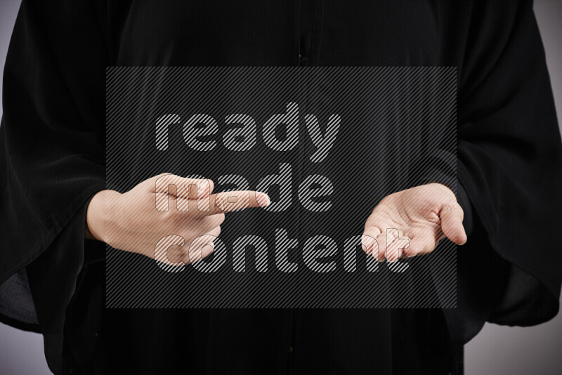 Woman hands gesturing sign language