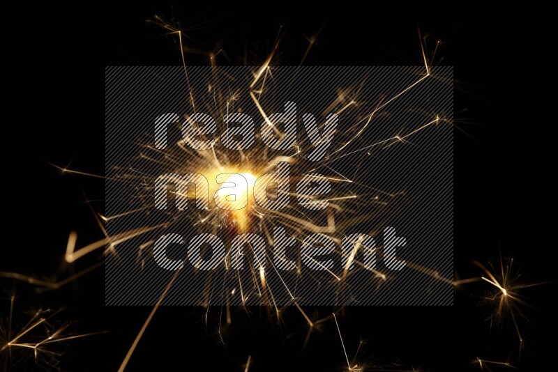 Sparkler candle isolated on black background