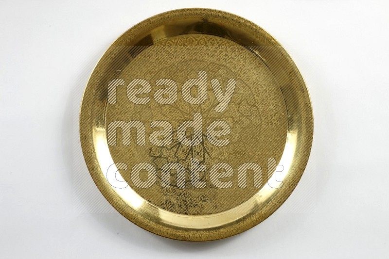 A metal tray on white background
