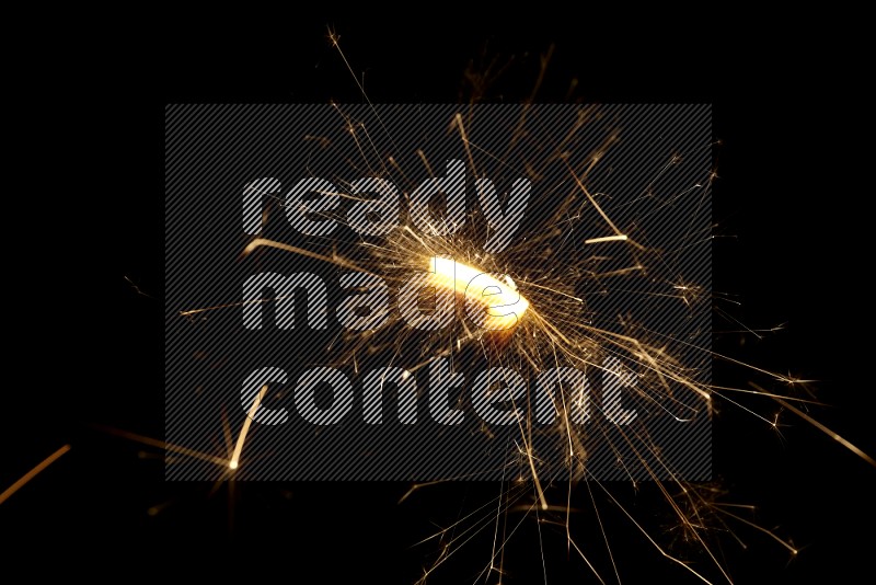 Sparkler candle isolated on black background