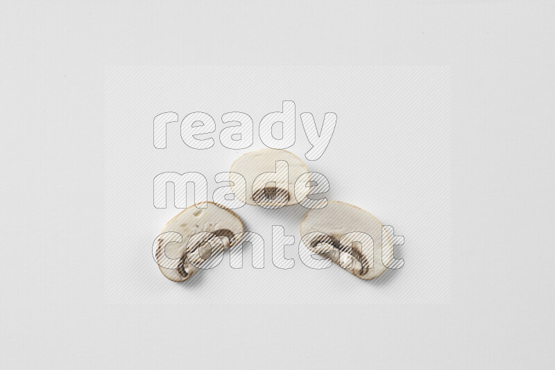 Mushrooms on white background