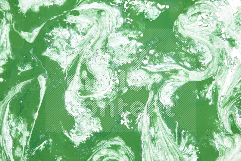 Abstract colorful background with mixed of green and white paint colors