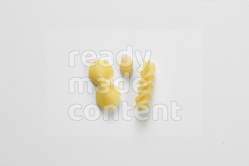 Different pasta types on white background