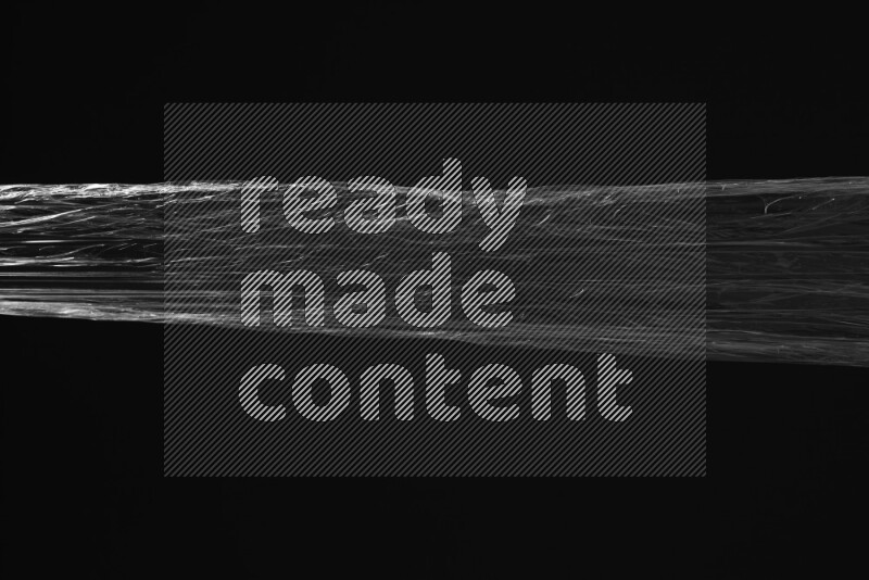 Plastic wrap texture on black background