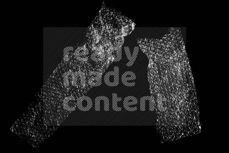 Bubble wrap texture on black background