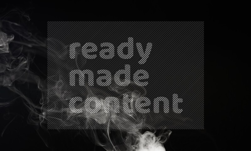 irregular white smoke on black background.