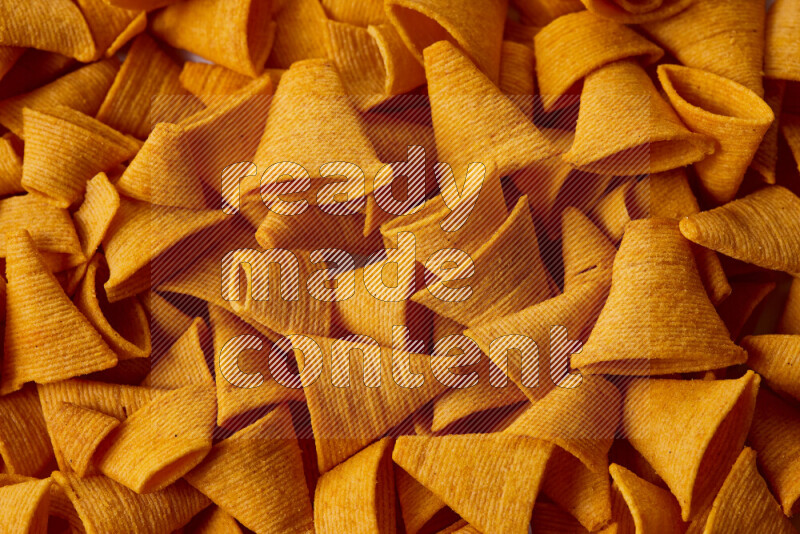 Assorted snacks on white background
