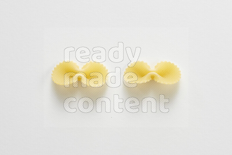 Fiocchi pasta on white background