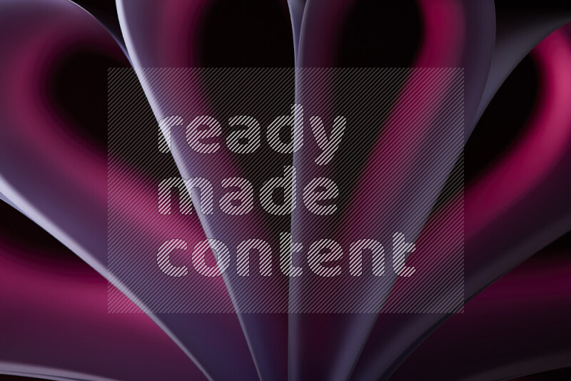 فن تجريدي يعرض منحنيات وتدرجات اللون الوردي والأرجواني مكونه بضوء ملون