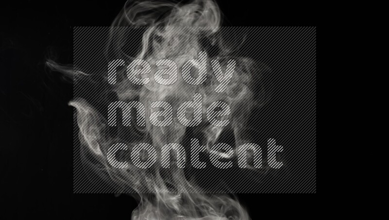 irregular white smoke on black background.