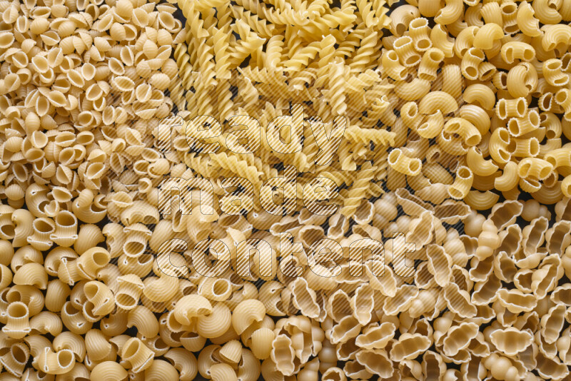 5 types of pasta filling the frame