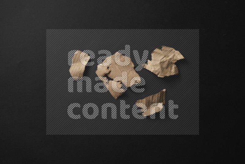 Cardboard on black background