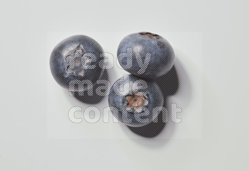 Blueberries on a white background