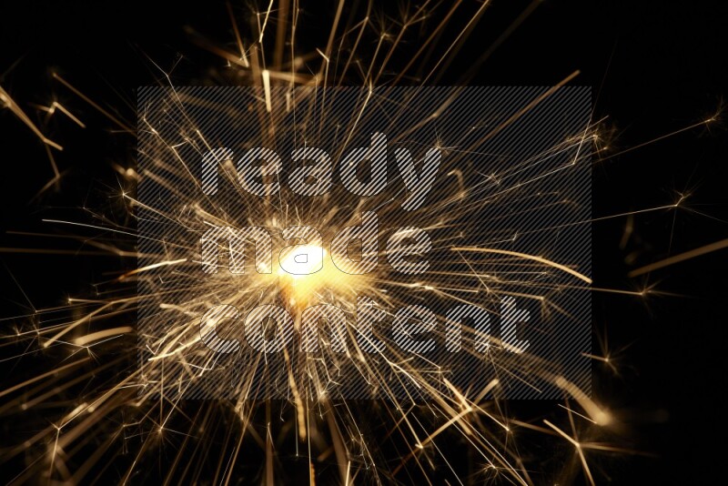 Sparkler candle isolated on black background