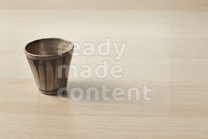 Pottery Cup on Oak Wooden Flooring, 15 degrees