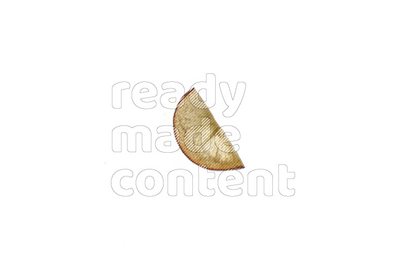Plum slices on illuminated white background