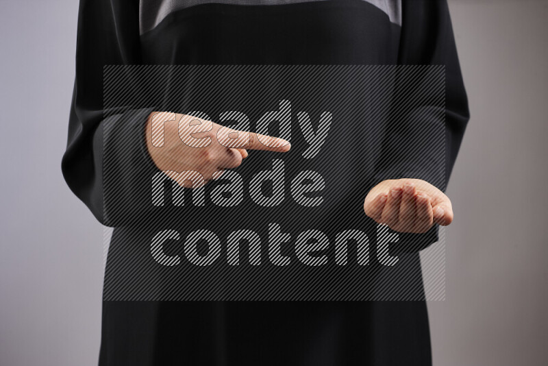 Woman hands gesturing sign language