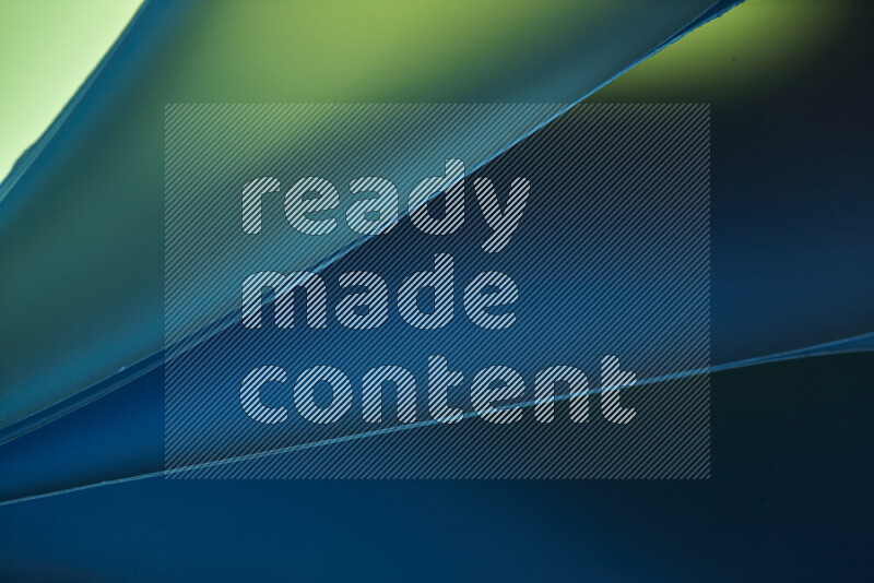 An abstract art piece displaying smooth curves in cold gradients created by colored light