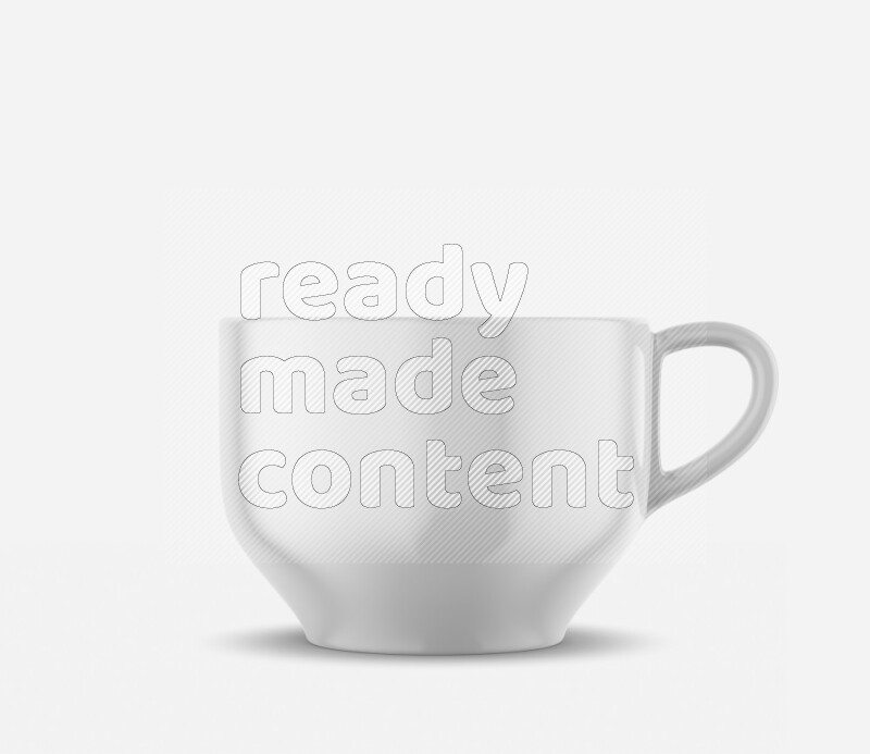 Ceramic glossy mug mockup isolated on white background 3d rendering