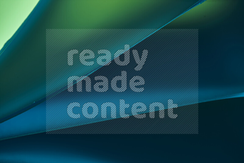 فن تجريدي يعرض منحنيات مع تدرجات الألوان الباردة مكونه بضوء ملون