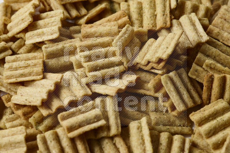 Crackers snacks on white background