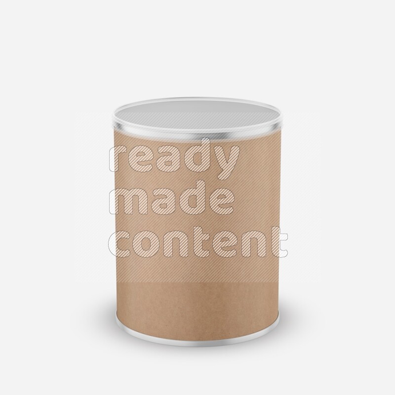 Small kraft paper tube mockup with plastic cap isolated on white background 3d rendering