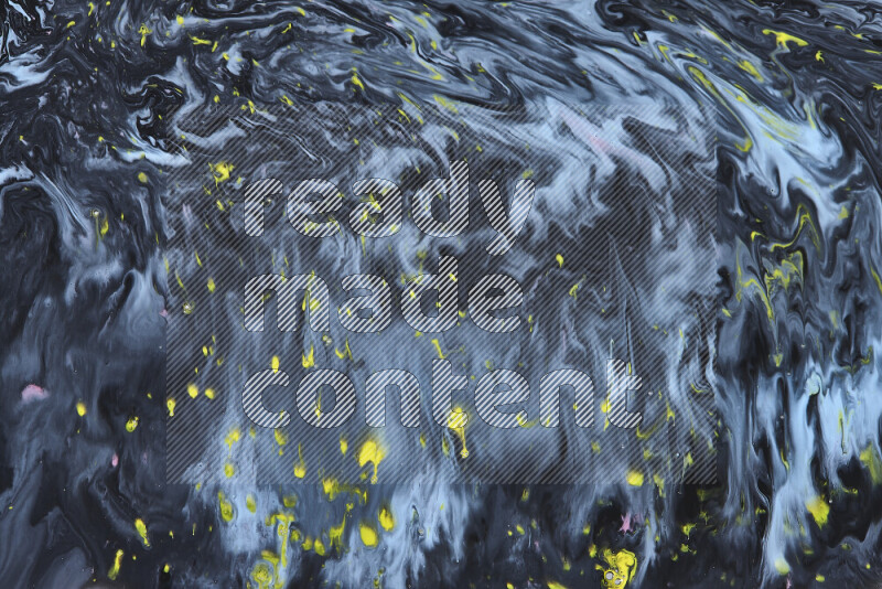 Abstract colorful background with mixed of blue, black and yellow paint colors