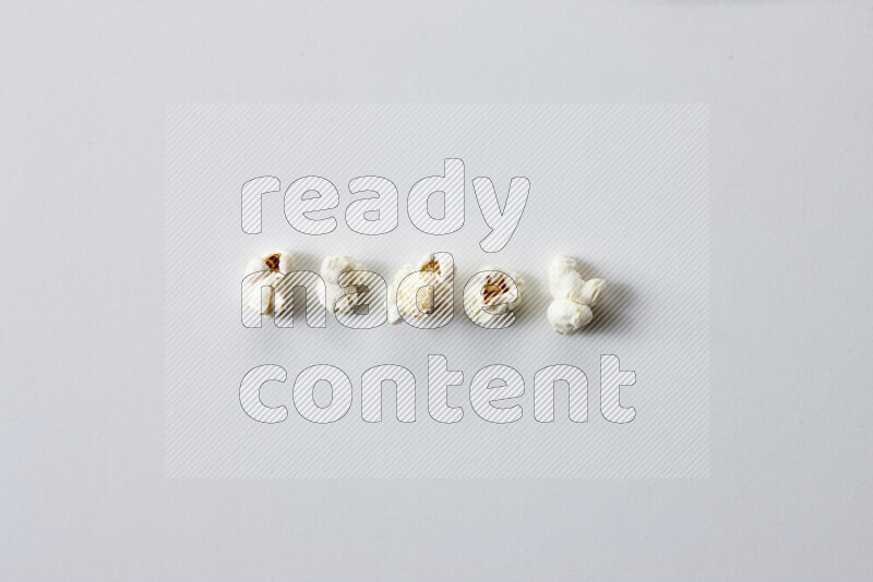 Popcorn snacks on white background