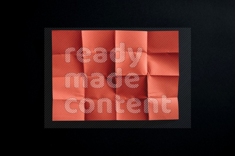 White paper sheet on black background