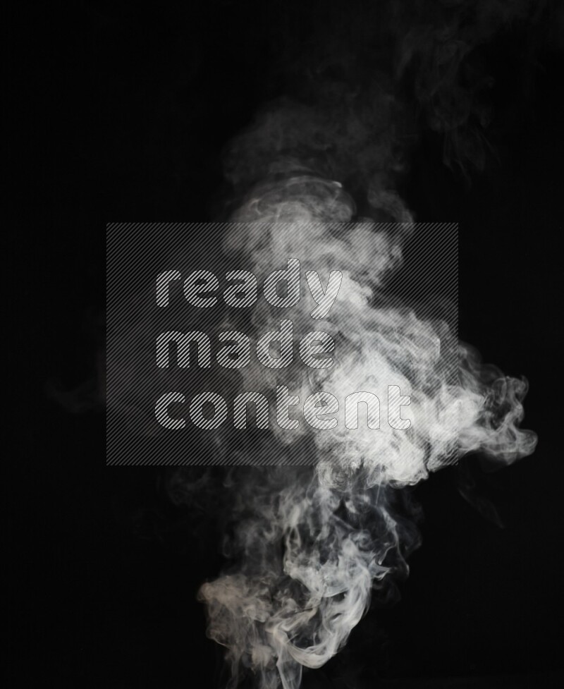 Heavy smoke isolated on black background