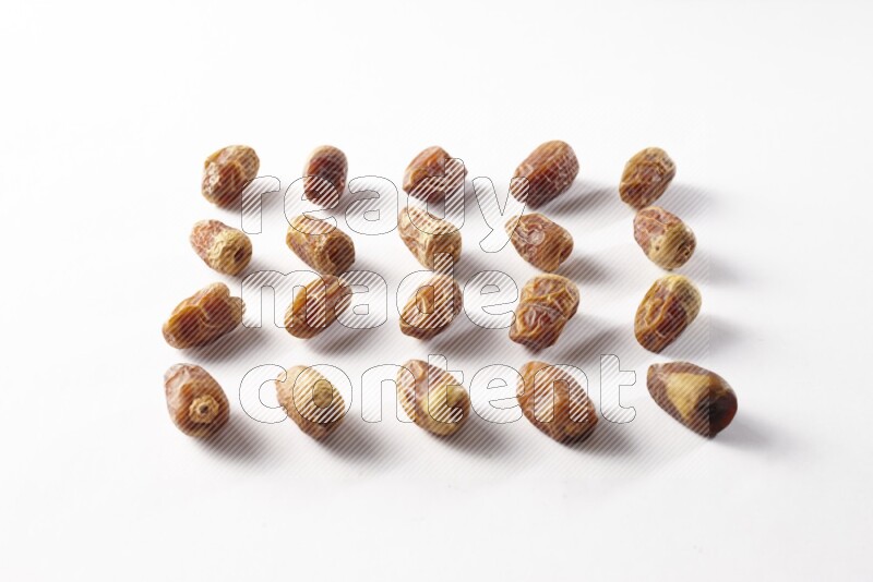 Dates on white background