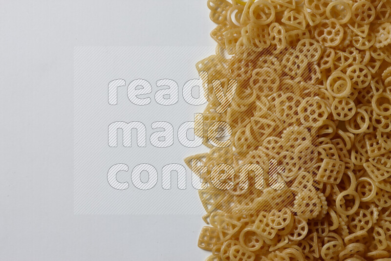 Snacks on white background