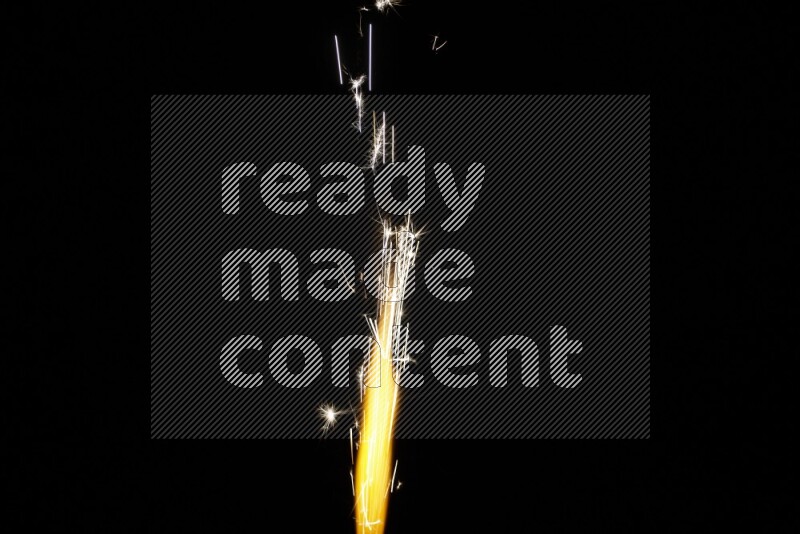 Sparkler candle isolated on black background