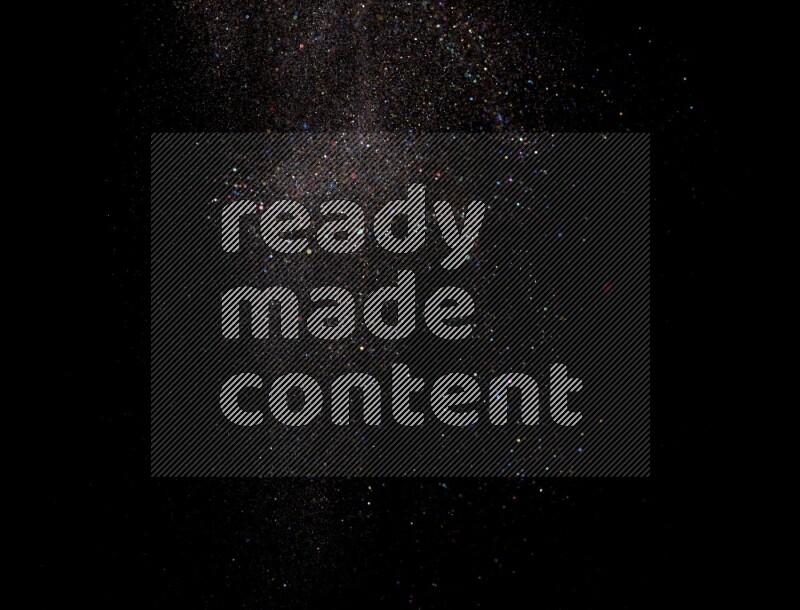 Multicolored glitter powder isolated on black background