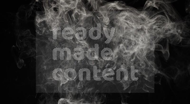 irregular white smoke on black background.